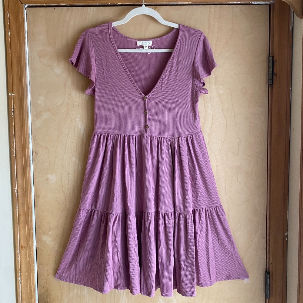 See You Monday Women's Large Purple Sundress